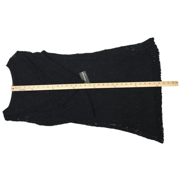 Sharagano Classic Floral Lace Sheath Dress 6 Long Sleeve Scalloped Trim Cocktail - Picture 9 of 16